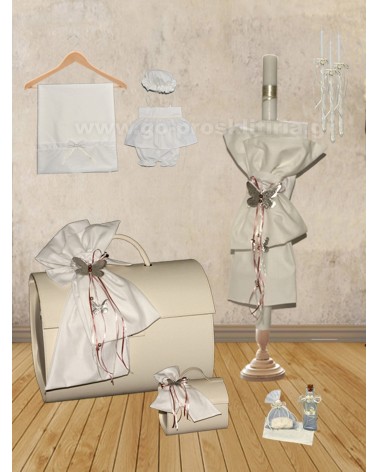BAPTISM SET WITH BUTTERFLY....