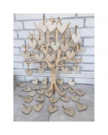 WOODEN WISH TREE WITH 50....