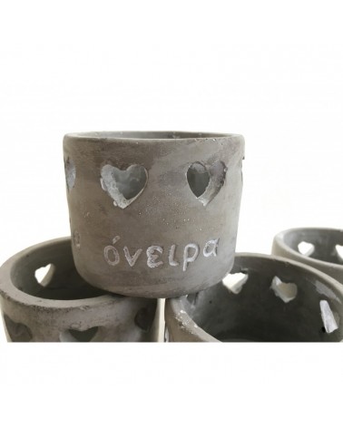 CEMENT CANDLEHOLDERS WITH....