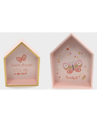 WOODEN HOUSE BUTTERFLY SET....