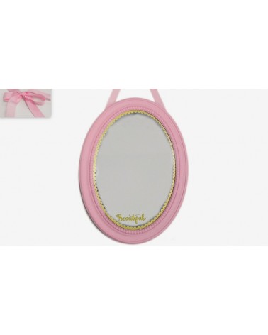 WOODEN OVAL MIRROR....