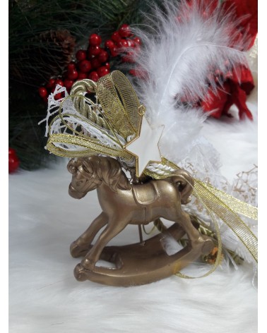 Χριστουγεννιάτικο Διακοσμητικό Κουνιστό Αλογάκι κωδ.:202175.